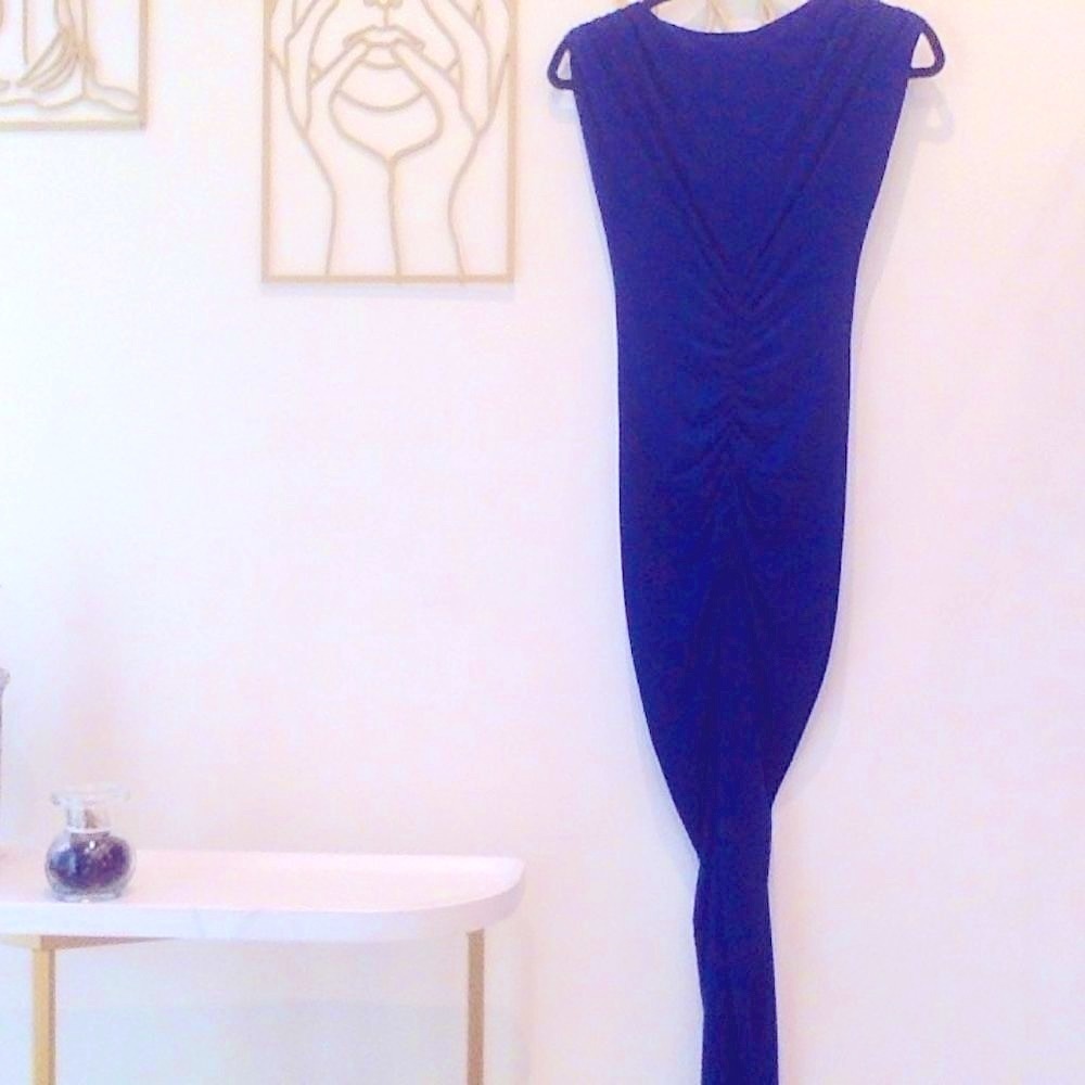 Kamali Kulture X Norma Kamali royal blue dress Sz XS